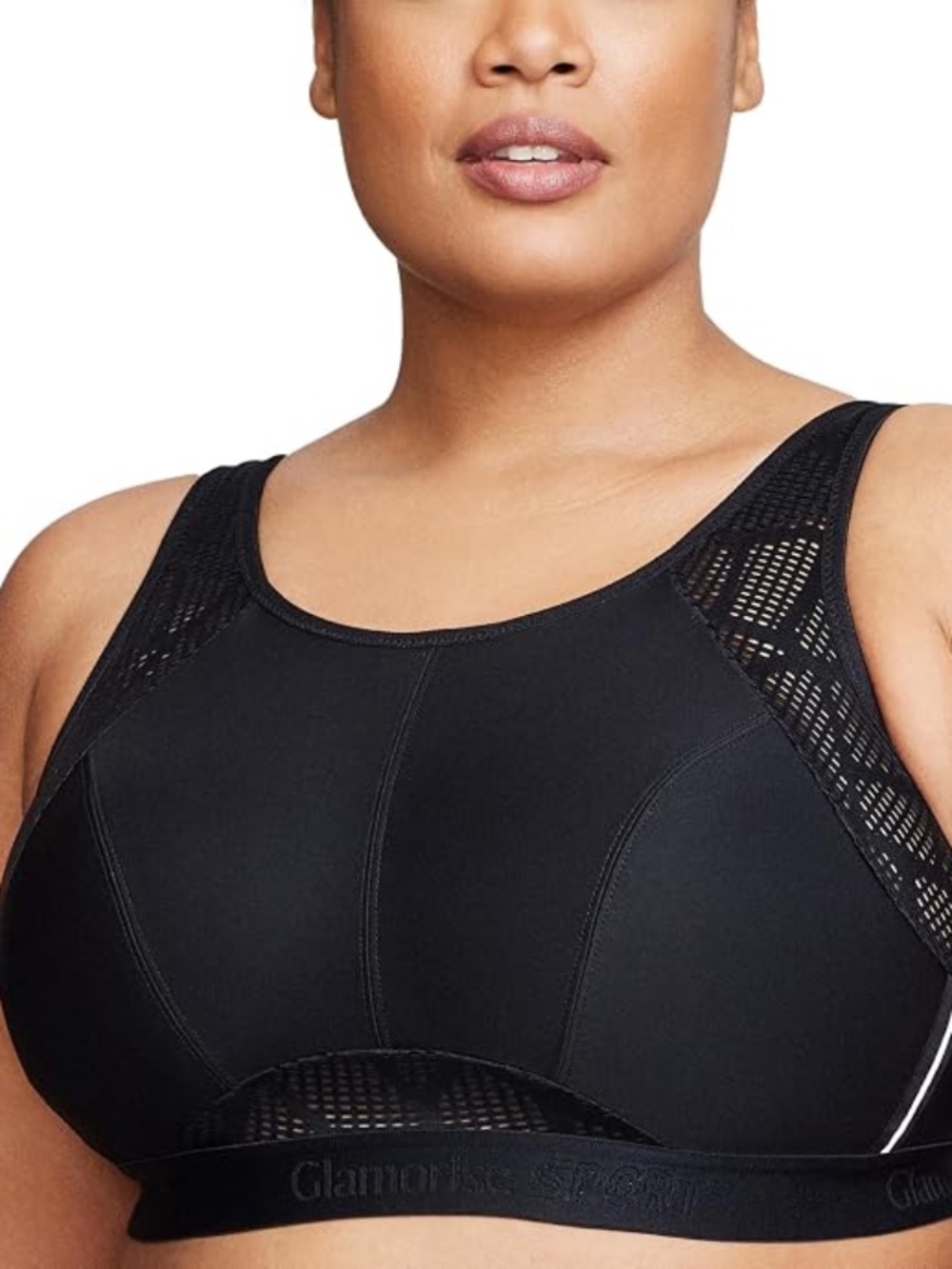 NWT 40D  Glamorise Womens No-Sweat Mesh Sports Bra Wirefree